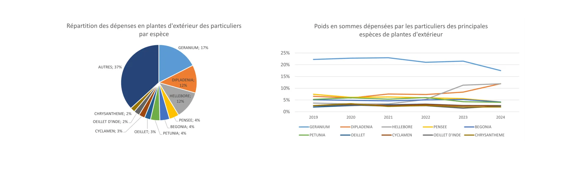 Dépenses en plantes d'extérieur des particuliers